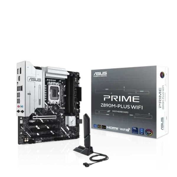 ASUS PRIME Z890M-PLUS WIFI / Z890 / LGA 1851 / 4x DDR5 / PCIex16 / 2.5GLAN / mATX (90MB1J80-M0EAY0)