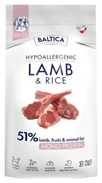 Baltica Nutraceutic Hypoallergenic M 3 kg / Kompletní krmivo pro psy / hypoalergenní / střední plemena / jehněčí a rýže