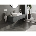 MEXEN/S - Orio koupelnová skříňka pod umyvadlo 120 cm s deskou, 1 šuplík, grafit mat 91A10-12023-1-BFC66