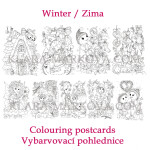 Antistresové omalovánky I Believe in Fairies, omalovánkové pohlednice, Klára Marková