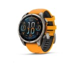 Garmin fenix® 8 – 47 mm, AMOLED, Sapphire, Titanium s Orange/Graphite silikonovým řemínkem, EU EDF_822989