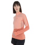 ICEBREAKER Wmns Merino 200 Realfleece™ Descender LS Half Zip, Glow/Tang/Cb (vzorek) velikost: S