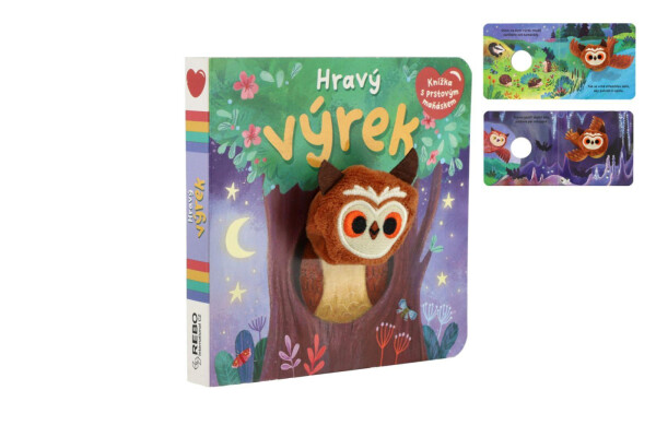 Hravý výrek knížka s prstovým maňáskem 12,5x12,5cm - Kolektiv
