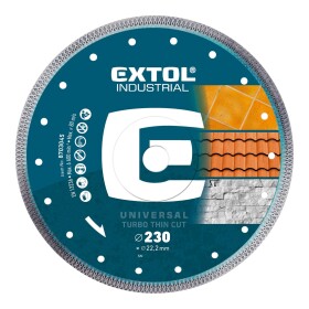 EXTOL INDUSTRIAL 8703045 Kotouč diamantový, turbo Thin Cut, 230x2,0mm, 22,2mm