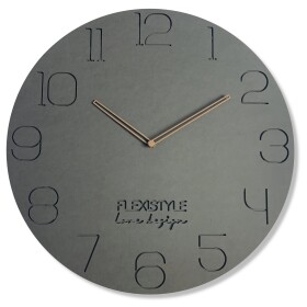 DumDekorace Nástěnné hodiny do obývacího pokoje v šedé barvě