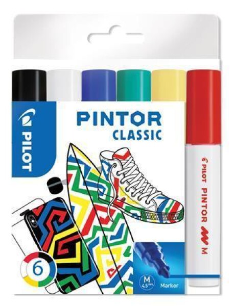 PILOT Pintor Medium Sada akrylových popisovačů 1,5-2,2mm - Classic 6 ks