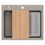 Quadron - Granitový dřez KURT 110 WORKSTATION BEIGE ZLE-09040