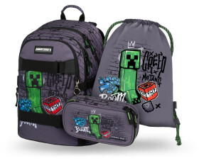 BAAGL SET 3 Skate Minecraft TNT: Batoh, Etue, Sáček