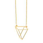 LUNICA Stříbrný náhrdelník ZLATÉ ORIGAMI 103 0103