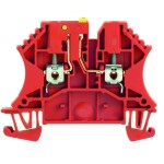 Weidmüller 1950680000 zkušební oddělovací řadová svorka šroubovací červená 100 ks