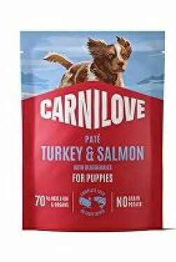 Carnilove Dog Pouch Paté Turkey&Salm.+Blueb.Puppy 300g