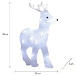 DBA Vánoční dekorace - LED bílý jelínek