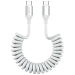 4smarts kabel USB-C na USB-C spirálový 240W bílá / Kabel / USB Power Delivery / 1,5 m (541601)