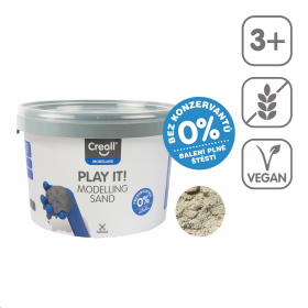 Creall modelovací písek Play it!, 2500 g, box, přírodní