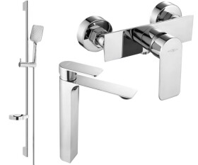 MEXEN - Alexa SET umyvadlová + sprchová baterie s příslušenstvím DS62, chrom 71214DS62-00