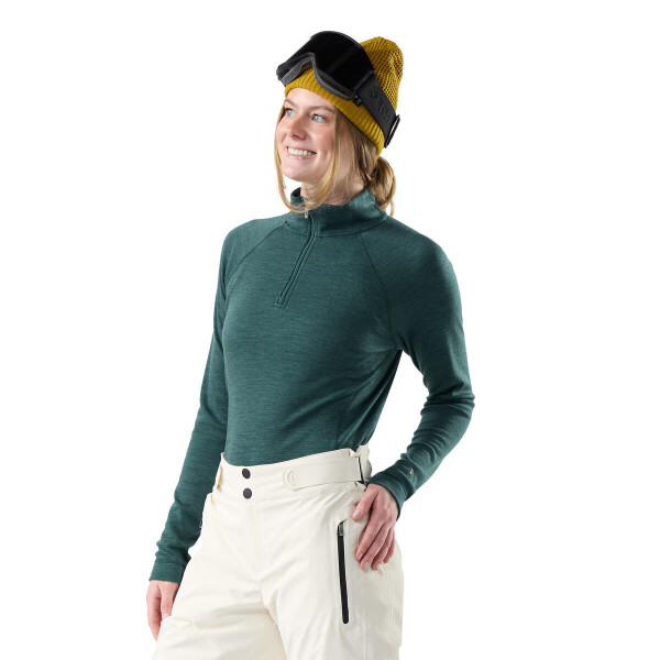 Dámské merino triko dlouhý rukáv SMARTWOOL Women's Classic Thermal Merino Base Laye, Dark Teal Heather velikost: M