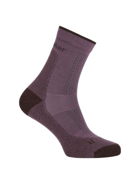 ICEBREAKER Wmns Merino Hike+ Ultralight Quarter, Grey Plum/Bittersweet velikost: 38-40 (M)