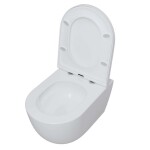 Kielle - Oudee Závěsné WC se sedátkem SoftClose, Rimless Vortex+, bílá 30102005