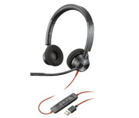 Poly Blackwire 3325 (MS Teams) černá / Náhlavní souprava / mikrofon / dvě sluchátko / 3.5mm jack / USB-A (76J21AA)