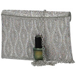 Luxusní dámské psaníčko Michelle Moon Elizara, stříbrné