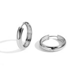 Kruhové náušnice Estefani - 21 mm, chirurgická ocel, Stříbrná