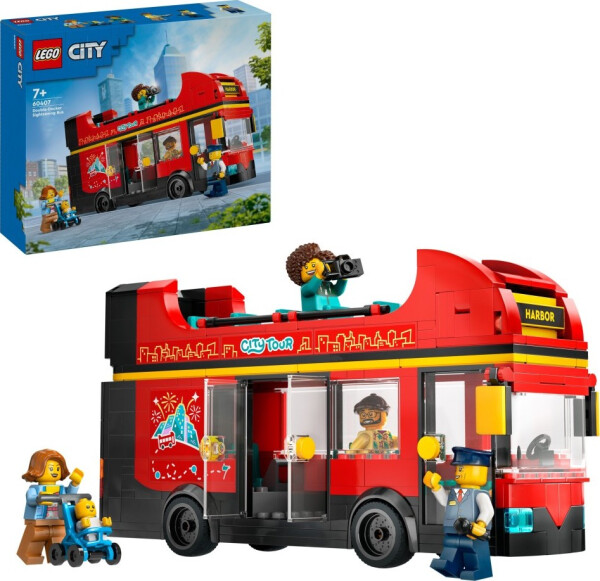 LEGO® City 60407 Červený dvoupodlažní vyhlídkový autobus - LEGO® DOTS