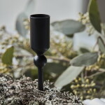 House Doctor Zapichovací svícen Folk Black 15 cm, černá barva, kov