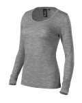 Merino Rise LS triko dámské tmavě šedý melír L