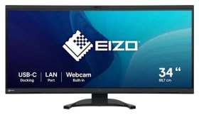 34" EIZO FlexScan EV3450XC černá / Monitor zakřivený / IPS / UWQHD / webkamera / USB-C 94W (EV3450XC-BK)