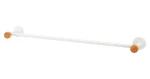 MSV IANA nástěnný držák na ručníky bílý / ocel / bambus / 65,2 cm