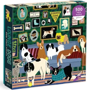 GALISON Čtvercové puzzle Psi v salonku