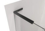 CERANO - Sprchová vzpěra Onyx L - hranatá - levá - vodorovná - černá matná - 29x15 CER-476804