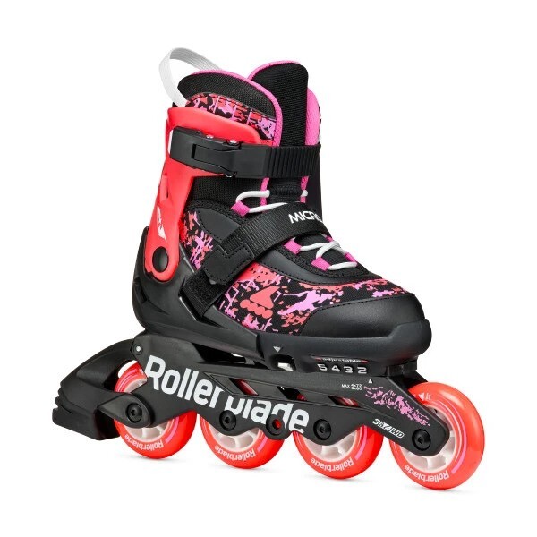 Kolečkové brusle Rollerblade MICROBLADE SL Black/Coral Velikost EUR: 36.5-40.5