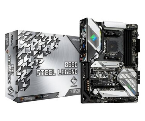 ASRock B550 STEEL LEGEND / AMD B550 / DDR4 / SATA III RAID / USB / 2.5GLAN / M.2 / sc.AM4 / ATX (B550 Steel Legend)