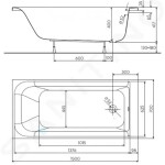 KOLO - Rekord Vana 1500x700 mm, bílá XWP1650000