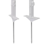 Plastový sloupek pro elektrický ohradník, délka 125 cm, 9 oček, bílá