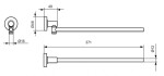 IDEAL STANDARD - IOM Držák ručníku, otočný, délka 37 cm, chrom A7651AA