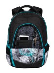 Bagmaster DIGITAL 20 B studentský batoh - modrý s květinami