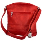 Módní dámská koženková crossbody kabelka Lajla, červená