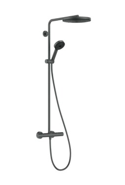 HANSGROHE - Pulsify S Puro Sprchový set s termostatem, průměr 26 cm, 3 proudy, EcoSmart, kartáčovaný černý chrom 24237340