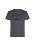 Pánské merino tričko s krátkým rukávem ICEBREAKER Mens 150 Tech Lite SS Tee Journey, Obsidian velikost: S