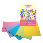 Happy Color Deco Summer blok barevných papírů A4 170 g 20 listů
