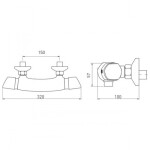 NOVASERVIS Sprchová termostatická baterie 150 mm Metalia 57 chrom 57961/1,0