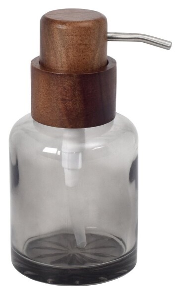 SAPHO - FIGO dávkovač mýdla na postavení 300ml, kouřové sklo/dřevo 08387