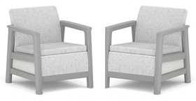 KETER SCANDI LINEA DUO SET - Ash grey/Storm grey