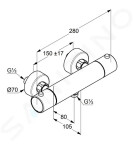 KLUDI - Objekta Termostatická sprchová baterie, chrom 352000538