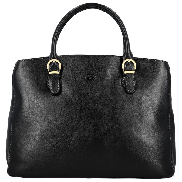 Luxusní dámská kožená kabelka do ruky Katana Faria, černá