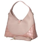 Luxusní dámská kožená kabelka do ruky Elizaveta, růžová