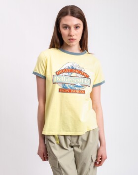 Tričko Patagonia W's Great Waves Ringer Tee Lemon Zest