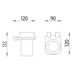 Nimco Bormo chrom držák na kartáčky BR X3-58W-26 BR X3-58W-26